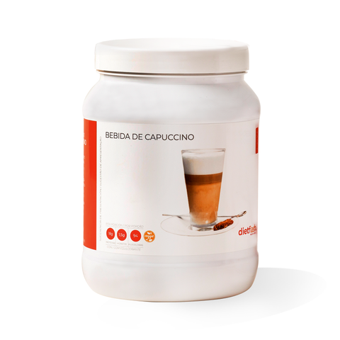 Bebida cappuccino DietFlash Low Cost 450g, alta en proteínas y baja en calorías e hidratos, perfecta para dieta cetogénica desde Fase 1