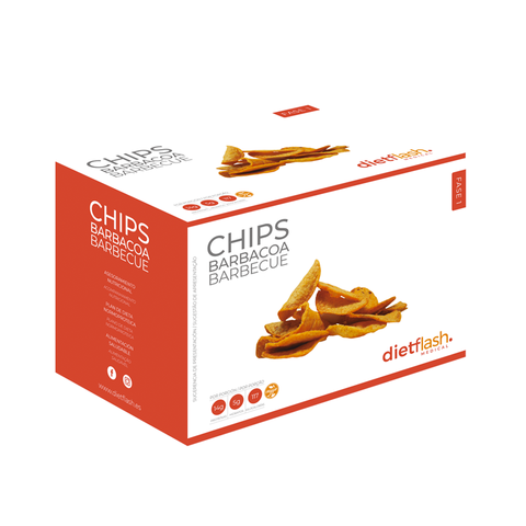 Chips sabor barbacoa DietFlash – Snack crujiente bajo en carbohidratos y alto en proteínas