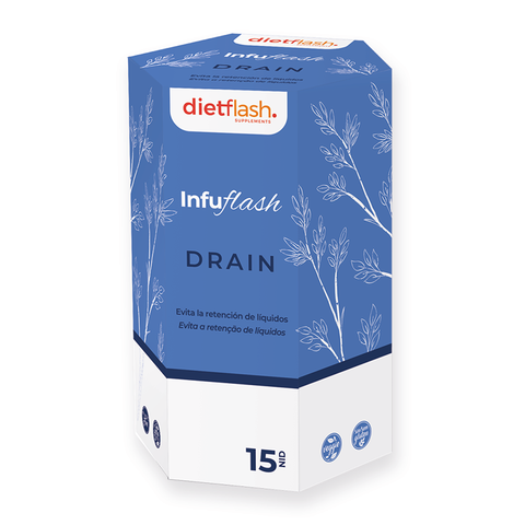 Infusión Drain Tea para eliminar líquidos con ingredientes naturales DietFlash