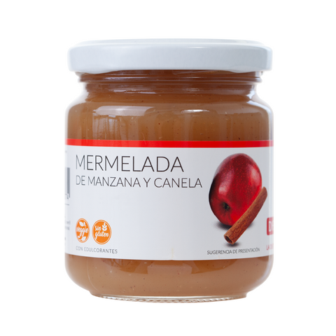 Mermelada de manzana y canela DietFlash, sin azúcar. Apta desde Fase 1 para dieta cetogénica, baja en calorías y carbohidratos