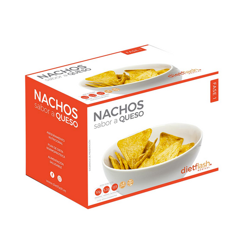 Nachos DietFlash sabor queso – Snack bajo en carbohidratos y alto en proteínas