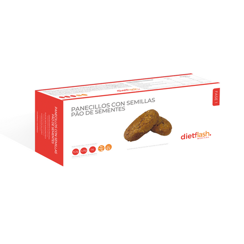Panecillos proteicos con semillas DietFlash, saciantes y aptos desde Fase 1. Para dietas keto, proteinadas o hipocalóricas