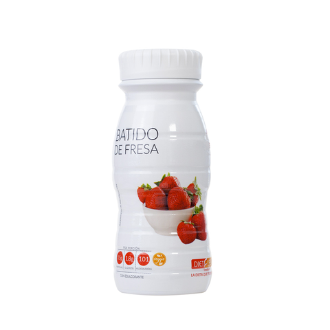 Batido de fresa DietFlash UHT bajo en calorías e hidratos, alto en proteína, ideal para dieta keto y pérdida de peso desde Fase 1