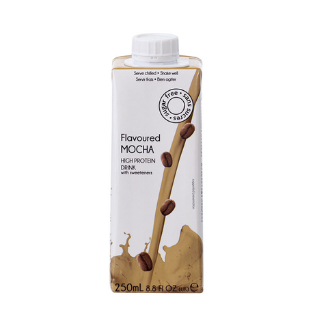 Batido moka DietFlash UHT, bajo en calorías y carbohidratos, alto en proteína, ideal para dieta cetogénica y control de peso desde Fase 1