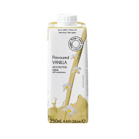 Batido DietFlash sabor vainilla UHT, bajo en calorías y carbohidratos, alto en proteínas, ideal para dieta keto desde Fase 1