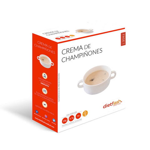 Crema de champiñones, productos Dietflash Medical