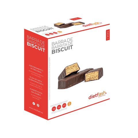 Barritas de biscuit DietFlash con nueva fórmula, menos glúcidos y sabor mejorado. Apta desde Fase 1 para dieta keto o proteinada