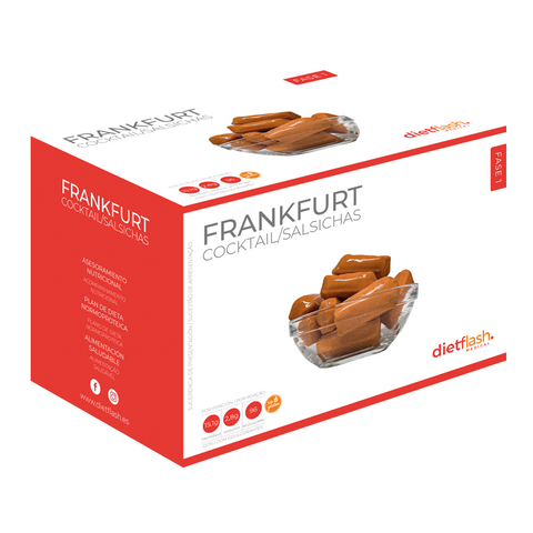 Frankfurt Cocktail DietFlash – Salchichas proteicas con mostaza y ketchup aptas para Fase 1