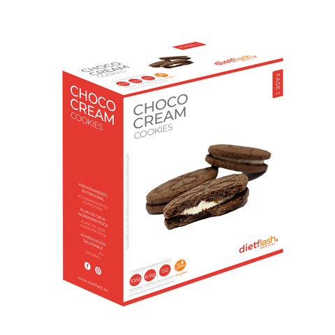 Galletas DietFlash Choco Cream Cookie sabor chocolate y nata, aptas para Fase 1