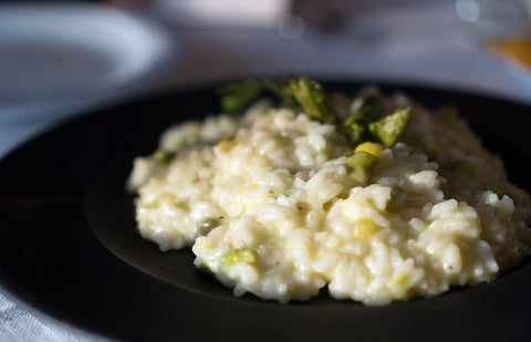 RISOTTO MELOSO DE PUERRO Y AZAFRÁN