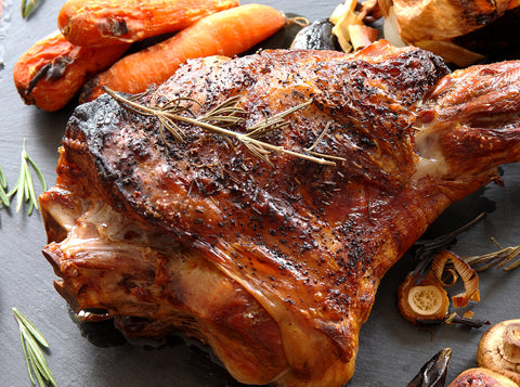 JAMONCITO DE PAVO ASADO CON PURÉ DE PATATAS