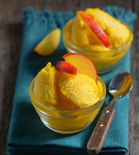 HELADO DE MELOCOTÓN Y MANGO