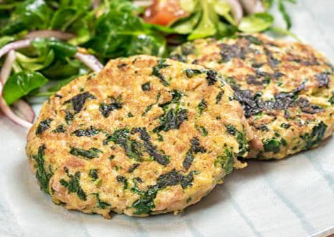 HAMBURGUESA DE POLLO CON VERDURAS