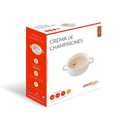 Crema de champiñones DietFlash – alta en proteínas, apta desde Fase 1
