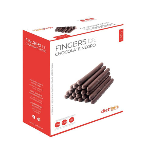 Fingers de chocolate DietFlash, palitos de galleta crujientes y bajos en hidratos. Apto desde Fase 1 para dieta cetogénica o low carb
