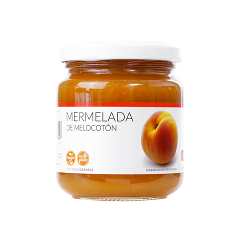 Mermelada de melocotón DietFlash, sin azúcar añadido y baja en calorías. Apta desde Fase 1 para dieta keto, normoproteica o baja en carbohidratos
