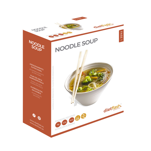 NOODLES SOUP - Sopa veggie con fideos, verduras y un toque oriental