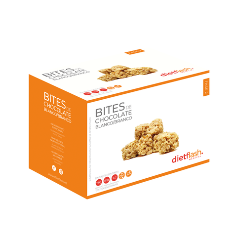 Bites de chocolate blanco crujiente DietFlash snack Fase 2
