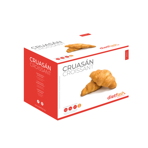 Cruasanes proteicos DietFlash bajos en hidratos y altos en proteínas, ideales para dieta cetogénica desde Fase 1
