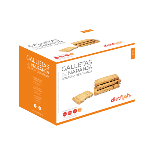 Galletas de naranja DietFlash low cost Fase 2 snack saludable
