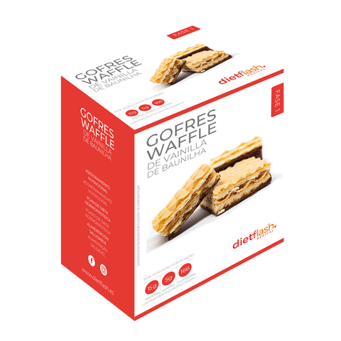 Gofres de vainilla DietFlash – Snack proteico bajo en hidratos y apto Fase 1
